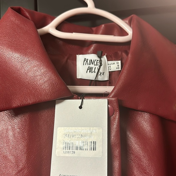 Red leather jacket. - Picture 2 of 3